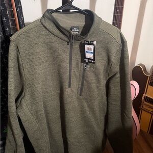 Olive Green Quarter-Zip Pullover